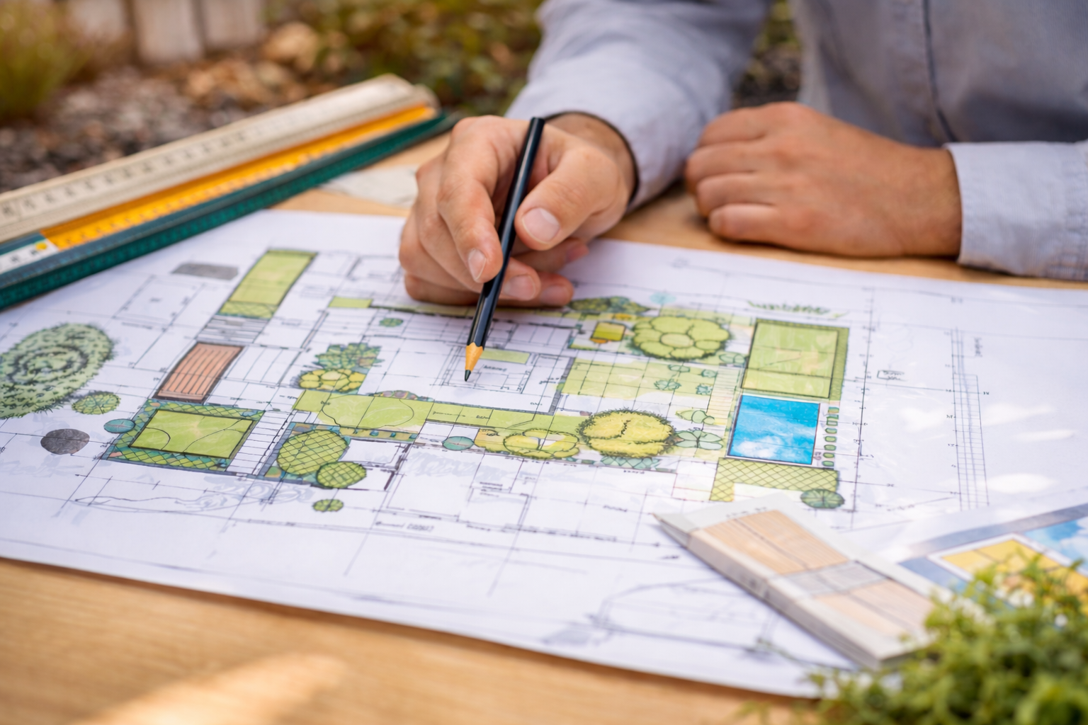 Gartenplanung und Konzeptentwicklung für einen modernen Garten